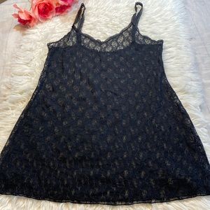 Black Lace Slip Dress sz M